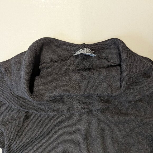 Michael Stars *One Size Fits Most Black Oversized Mock Turtleneck Sweater - Picture 10 of 11